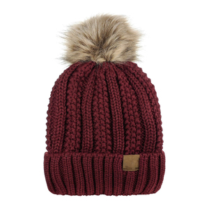 Ribbed Pom Pom <b>Cap</b> for Chilly Weather with Stretch Knit Construction Suitable for <b>Hiking</b> Camping and Daily Outfits - Product Image 5