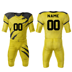 An OEM Factory supplies sublimation American football uniform 100% polyester with Private Label for worldwide stock. - Product Image 3