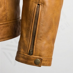 Blouson de moto en cuir professionnel pour la course et la ville, équipement de protection en cuir de vachette, couleur et taille personnalisables - Product Image 6