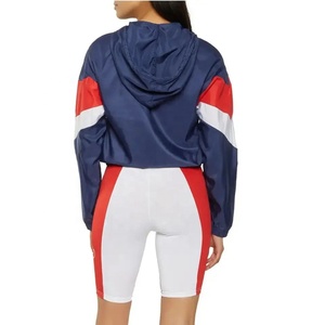 Conjunto cortavientos informal para mujer de alta calidad al por mayor, traje de Punto ligero de secado rápido hecho de poliéster/nailon, 2 unids/set - Product Image 6