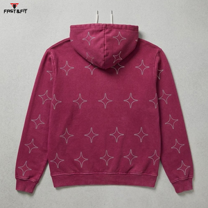 เสื้อฮู้ดดี้ผู้ชายรุ่นใหม่ล่าสุด ปี 2026 ขายส่งจากโรงงาน เสื้อกันหนาวแบบเรียบง่าย สไตล์ลำลอง ตกแต่งด้วยคริสตัล ผ้าฟลีซ - Product Image 2