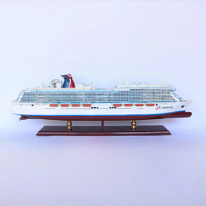 Modelo de Barco de Crucero CARNIVAL TROPHY - Modelo de Barco de Crucero Estadounidense de Madera Pintado a Mano, Moderno, para Decoración del Hogar, Coleccionable, Regalo para el Día del Padre - Product Image 1