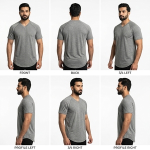 Camiseta Deportiva con Cuello en V, Cómoda y Duradera, Tejido Transpirable, Ropa Deportiva para Uso Diario, ProudNest - Product Image 2