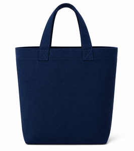 Sac fourre-tout en toile AMANI Be Kind bleu marine 15x13x4 pouces, motif lettres imprimé, ouverture supérieure, durable et réutilisable pour le shopping et les voyages - Product Image 3