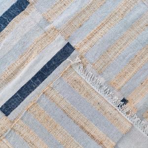 Tapis en laine et jute fait main, écologique, abstrait, antidérapant, tissé à la main, pour salon et chambre à coucher, adapté aux animaux domestiques - Product Image 5