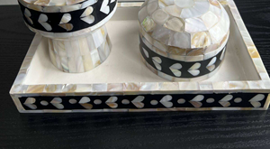 Juego de quemador de incienso Bakhoor de lujo con incrustaciones de nácar, con bandeja de almacenamiento, quemador de incienso árabe Oud, decoración para el hogar, soporte para incienso árabe - Product Image 3