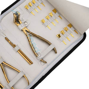 Kit d'outils professionnels pour extensions capillaires : pinces à micro-anneaux, pinces à boucles, peigne, ciseaux – Ensemble complet pour l'installation et le tissage - Product Image 5