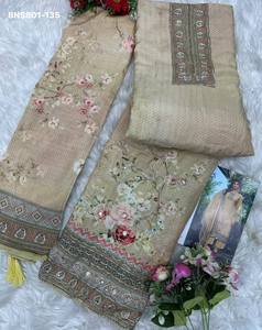 New Arrival Top Quality Ocassional Wear Viscose Maslin with Printed & Hand-work Salwaar-Suit Set Manufacturer from Surat - Product Image 4