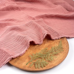 Couverture de gaze de coton bleu faite à la main en coton teint naturel pour adultes respirante douce et solide canapé canapé jeter - Product Image 3