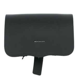 <b>Black</b> Genuine Leather Hunting <b>Backpack</b> Pouch Zipper American Reproduction C arbine Cartridge Box Pouch - Product Image 1