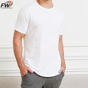 T-shirts pour hommes en coton 100% de haute qualité OEM, surdimensionnés, vente en gros, bonne qualité, couleur unie. - Product Image 6