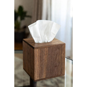 Boîte à mouchoirs en bois rustique, porte-mouchoirs personnalisé, taille standard pour la maison, le salon, le bureau, la coiffeuse - Product Image 5