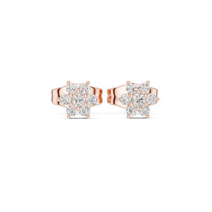 Boucles d'oreilles pour femmes en or blanc 14 carats avec diamant rond cultivé en laboratoire de 0,16 carat certifié IGI, à porter tous les jours |   Nouveau diamant cultivé - Product Image 2