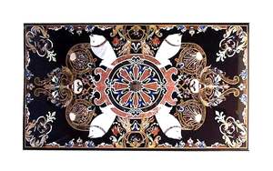 Plateau de table en marbre et pierres précieuses de qualité supérieure Pietra Dura - Product Image 5