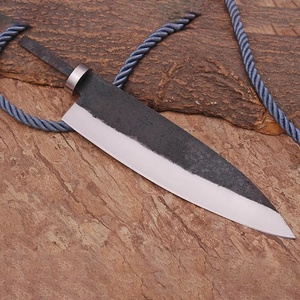 Cuchillo de Chef de Acero Inoxidable de Alta Calidad, Hecho a Mano, con Hoja Recta de 9 Pulgadas, Estilo Rat Tail, con Punta Caída, Hoja en Blanco de 0.5mm de Grosor - Product Image 6