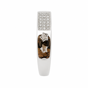 Anillo de Plata de Ley 925 para Hombre con Estrella Grabada y Racimo de Diamantes, Banda Geométrica de Alto Brillo, Joyería Fina para Bodas, Fiestas y Uso Diario, Regalo - Product Image 3