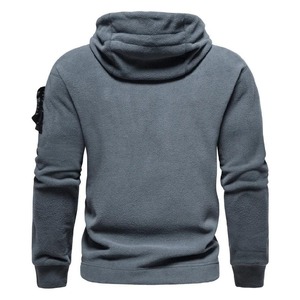 Sweat à capuche en polaire Sherpa épais, chaud et décontracté |   Veste à capuche doublée de fourrure épaisse |   Sweat à capuche confortable pour l'extérieur en hiver - Product Image 6