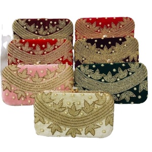 กระเป๋าคลัทช์หรูหรามีสไตล์ของผู้หญิงทำด้วยมือผ้าซาตินซับในปาร์ตี้จัดเลี้ยงงานแต่งงานกระเป๋าชายหาด - Product Image 1