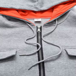 เสื้อฮู้ดพิมพ์ลายตามสั่ง 2k26 รุ่นใหม่สำหรับฤดูใบไม้ผลิและฤดูใบไม้ร่วง ผู้ชาย มีกระเป๋าหลายช่อง สวมใส่สบาย ผ้าฝ้ายฟลีซ 100% ป้องกันขนร่วง ทรงปกติ - Product Image 4