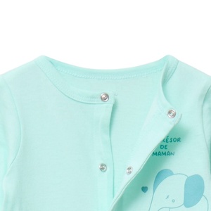 Pijama de Algodón de Manga Larga para Bebé, Suave y Cálido, Color Verde Turquesa, Mono para Bebé, Transpirable y Cómodo, Conjunto de Pijama para Recién Nacido - Product Image 5