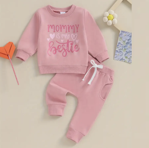 Otoño Invierno Unisex Niños Bebé Sudadera con capucha Conjuntos Ropa informal personalizada para niños Chándal de lana con pantalones de chándal durante 6 meses - Product Image 6