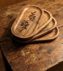 Handcrafted Wooden Jewelry Tray Elegant Organizer for Rings Earrings Bracelets Accessories - Product Image 1