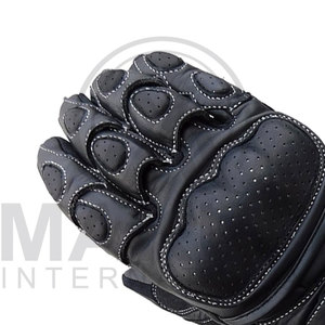 Gants de course en cuir à doigts entiers avec revêtement antidérapant pour la conduite en extérieur, unisexe - Product Image 2