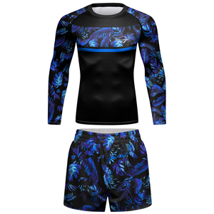 Ensemble Rash Guard Personnalisé en Usine, T-shirt de Compression, Survêtement de Sport et Fitness à Séchage Rapide pour Hommes - Product Image 2