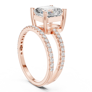 Anillo de Compromiso de Oro de 14K de Primera Calidad con Engaste de Bisel, Cultivado en Laboratorio, Unisex, para Fiestas, de Lujo, Precio Mayorista de Exportador Indio - Product Image 1