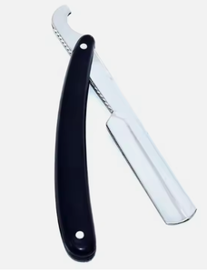 Rasoir droit professionnel pour hommes, manche en bois, motif araignée, nettoyage du visage, lame en acier inoxydable de qualité A+ - Product Image 3