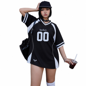 เสื้อฮอกกี้หญิงขนาดใหญ่พิเศษ ปี 2026 เสื้อกีฬาแห้งเร็ว ระบายอากาศได้ดี ชุดทีมกีฬา เสื้อลำลองสไตล์สตรีท - Product Image 1