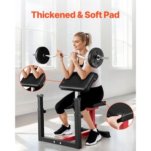 Banc de musculation pour la maison, équipement de fitness pour l'extension des jambes et l'entraînement du dos, charge maximale 440 LBS, avec support pour les bras assis - Product Image 5