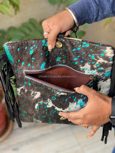 กระเป๋าสะพายพาดลำตัวแบบลำลองสำหรับผู้หญิงกระเป๋าคาดลำตัวแบบเรียบง่ายทำจากหนังแท้แบบตะวันตกมาใหม่ - Product Image 6