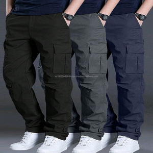 Pantalons de jogging unisexes écologiques à jambes larges, confort standard, pantalons de survêtement décontractés, taille plus, 6 poches cargo, pantalons en coton - Product Image 5