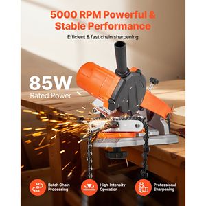 Afilador de Cadenas Eléctrico Profesional de 85W, 5000 RPM, Afilador de Cadenas de Sierra de Banco con 2 Muelas Abrasivas - Product Image 2
