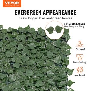 Schermo per la privacy in edera artificiale 39 x 158 pollici, pannello verde con rete rinforzata e giunti migliorati - Product Image 2