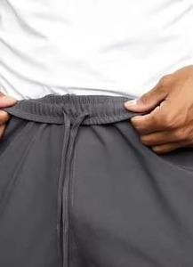 Pantalones Cortos Deportivos de Algodón Gris para Hombre, Diseño Personalizado con Logotipo, Corte Holgado, por Encima de la Rodilla, para Gimnasio y Running - Product Image 3