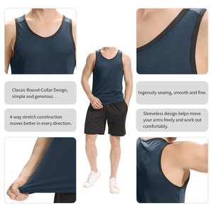 T-shirts sans manches pour hommes, 100 % coton et polyester, très extensibles, les plus vendus, débardeurs et gilets pour homme - Product Image 4