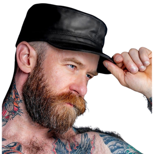 Casquette en cuir JT Miner pour homme, style classique workwear, qualité supérieure, véritable cuir durable, coupe ajustée, tenue de club, imperméable, pour l'extérieur, toutes saisons - Product Image 3