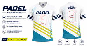 เสื้อแพเดลแบบกำหนดเอง เสื้อกีฬาผู้ชาย เสื้อยืดแพเดลเทนนิสแบบระบายอากาศ แห้งเร็ว ชุดทีมสำหรับการแสดงออกทางกีฬา รับผลิตแบบ OEM - Product Image 6