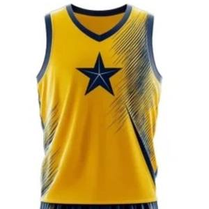 Uniforme de Baloncesto sin Mangas Transpirable de Alta Calidad, Color y Logotipo Personalizados, 100% Poliéster, Impresión por Transferencia de Calor, Servicio OEM - Product Image 2