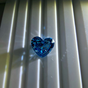 Diamante Cultivado en Laboratorio, Corte Brillante Corazón, 3CT, Azul Intenso, Certificado IGI, VVS2, Piedras Sueltas - Product Image 3