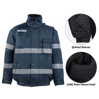 Veste de sécurité, combinaison de travail en coton, haute visibilité, réfléchissante, anti-allergie, certifiée Oeko-Tex, bleue, logo personnalisé, travaux de construction