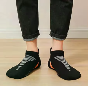 Men's Ankle <b>Socks</b> Striped Breathable Knitted Spandex <b>Polyester</b> Sports Summer Thin White Yellow Gray Purple Black - Product Image 2