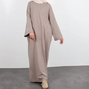<b>EID</b> Ramadan Cowl Neck Abaya Dubai Design Polyester Muslim Style Design <b>Long</b> <b>Dress</b> Abaya Women Muslim <b>Dress</b> - Product Image 1