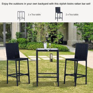 Set di Mobili da Bar con Sgabello Comodo ad Altezza Standard - Product Image 6