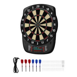 Tablero de dardos electrónico de 13.5 pulgadas con 43 juegos y más de 200 variaciones para 8 jugadores, incluye 6 flechas y plumas para dardos - Product Image 1