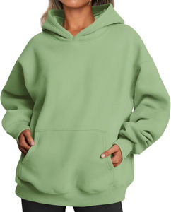 Unisex Oversized Lined 100% Cotton Fleece Casual Winter <b>Pullover</b> With Front Pocket Heavyweight Cotton Vintage Finish Hoodies - Product Image 2