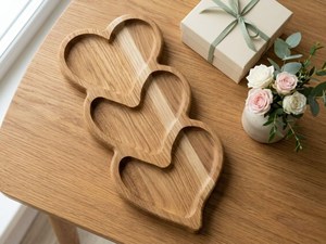 Heart Shaped Oak Commercial Grade Eco-Friendly Rustic Wooden <b>Snack</b> <b>Tray</b> Charcuterie Board Serving Platter Catering Utility <b>Tray</b> - Product Image 6