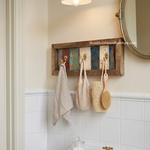 DIVADI - Ganchos de Madera Rústicos Hechos a Mano al por Mayor, Estilo Antiguo Vintage Multifuncional, 3 Ganchos Ecológicos para Colgar Abrigos y Llaves - Product Image 2